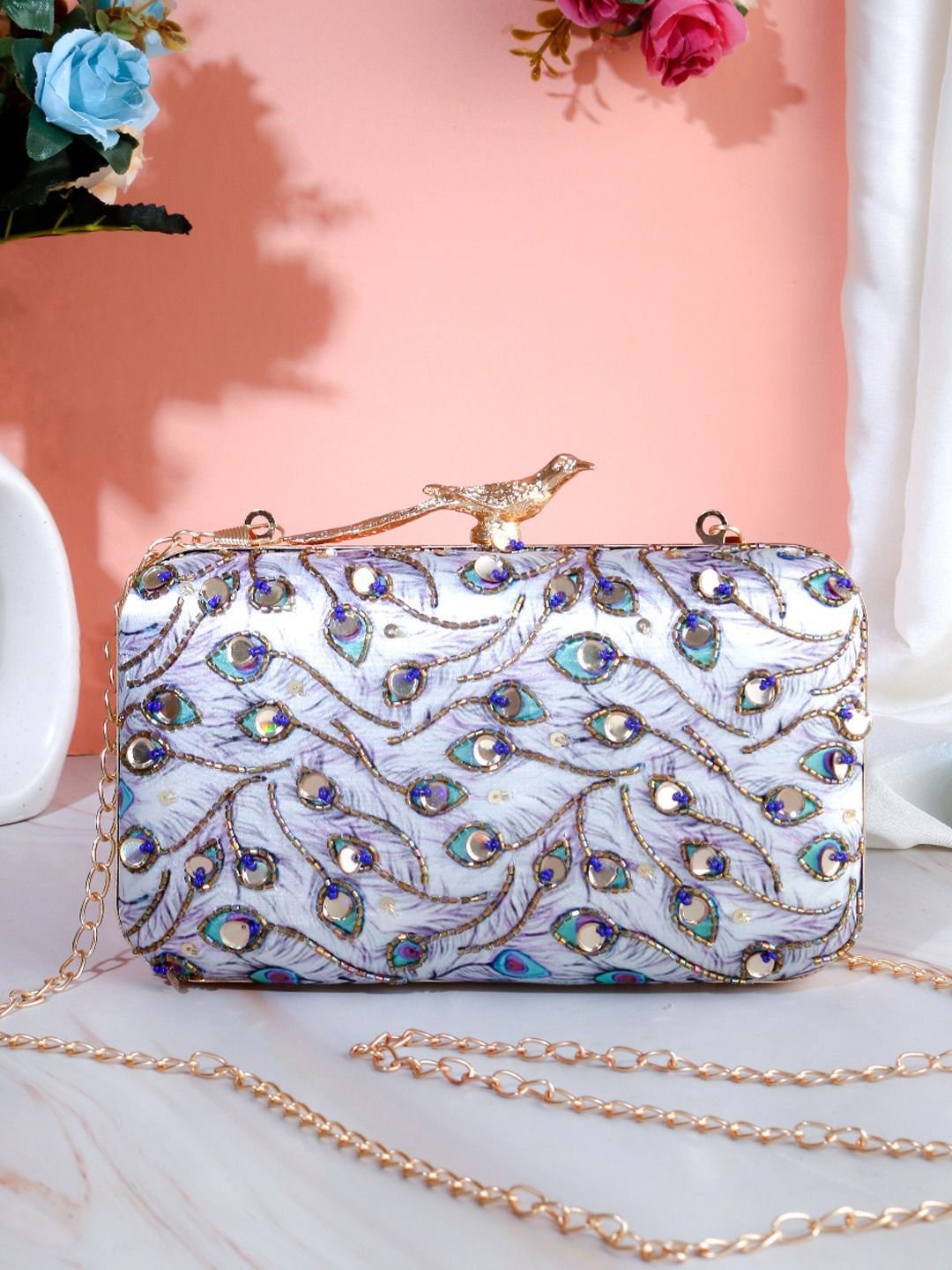 Printed Embroidery Clutches Zupppy Accessories Printed Embroidery Clutches