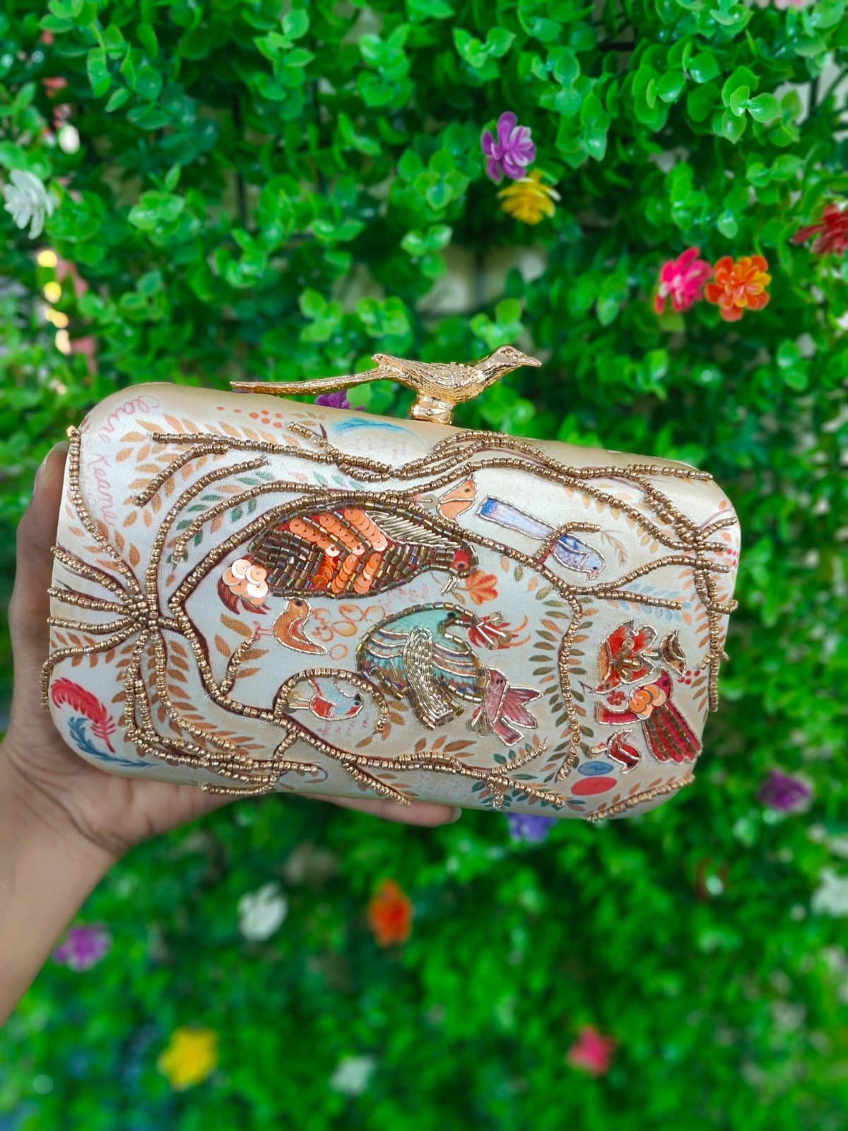 Printed Embroidery Clutches Zupppy Accessories Printed Embroidery Clutches
