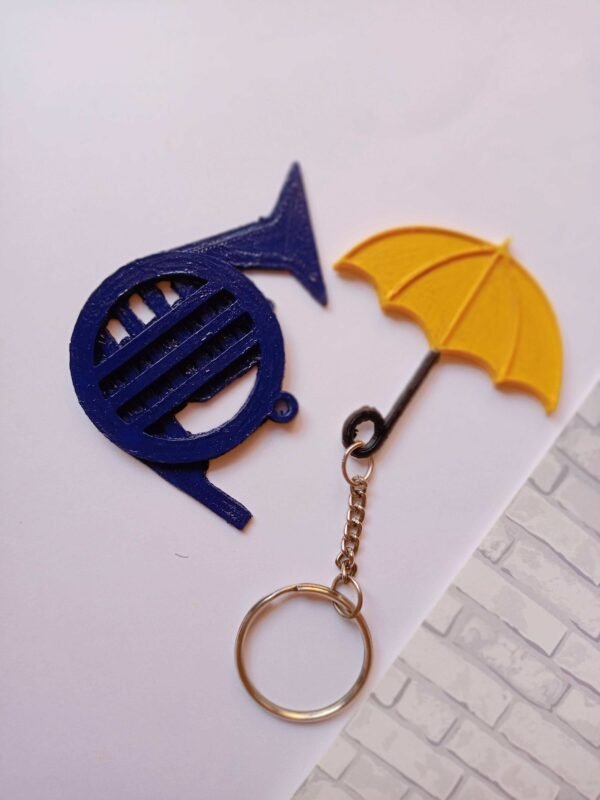 Zupppy Accessories How I met your mother blue french horn and yellow umbrella keychain
