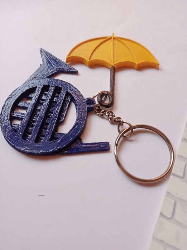Zupppy Accessories How I met your mother blue french horn and yellow umbrella keychain