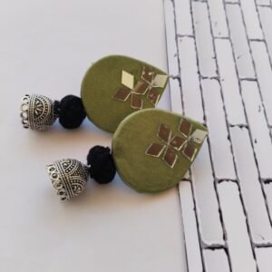 Zupppy Jewellery Rainvas Light green mirror earrings