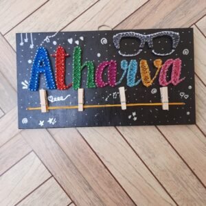 Zupppy Art & Craft Custmized String Art Name Board – Handcrafted Decor
