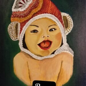 Zupppy Home Decor Baby Painting on Acrylic Canvas | Baby Acrylic Canvas Painting