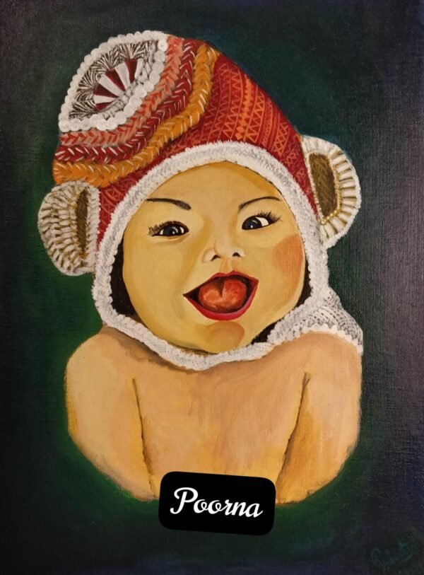 Zupppy Home Decor Baby Painting on Acrylic Canvas | Baby Acrylic Canvas Painting