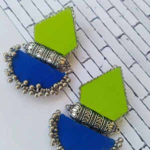 Zupppy Jewellery Rainvas Parrot green and blue earrings
