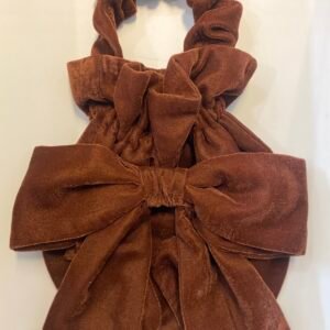 Zupppy Accessories Elegant Big Layered Hair Bow for Women and Girls – Brown French Style Ribbon Bow.