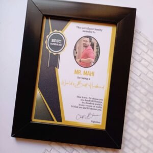 Zupppy Photo Frames Customised award frame for him and her with name and photo