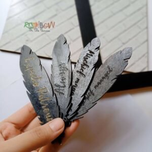 Zupppy Customized Gifts Feather wooden Harry Potter Bookmarks for kids and fans