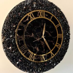 Zupppy Home Decor Black And Gold Wall Clock