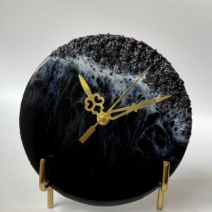 Zupppy clock Black Ocean Resin Desk Clock