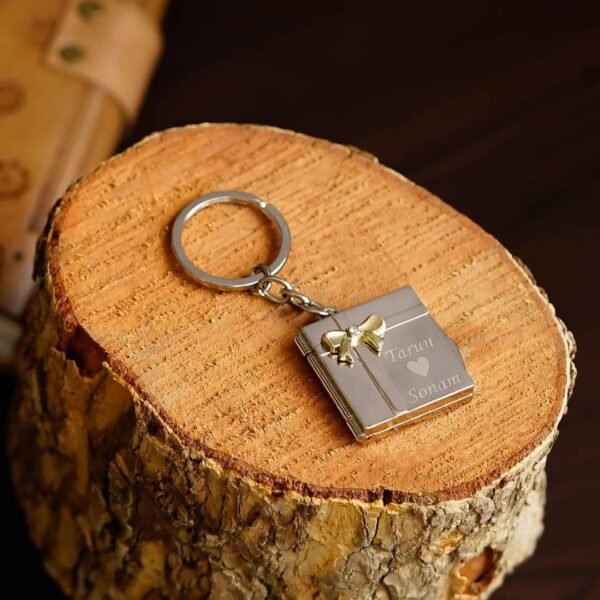Zupppy Accessories Metal Photo Keychain with Name | Personalized Picture Key Ring | Customizable Photo Heart/Square Keychain