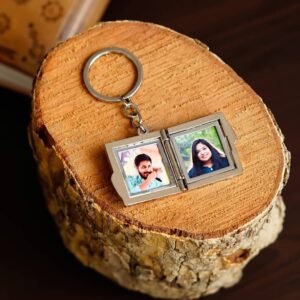 Zupppy Accessories Metal Photo Keychain with Name | Personalized Picture Key Ring | Customizable Photo Heart/Square Keychain