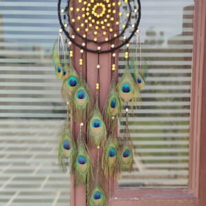 Zupppy wall hanging Peacock beads dreamcatcher ethnic traditional decor for home