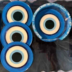Zupppy Handcrafted Products Resin EVIL EYE COASTER SET OF 6
