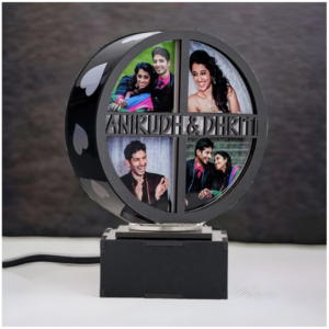 Zupppy Customized Gifts Round Rotating LED Lamp customsied with photo 360 degree