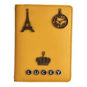 Zupppy Accessories Yellow Passport Cover customised with name | Utility and corporate gift