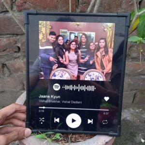 Zupppy wall art Black Spotify frame customsied with photo for him and her