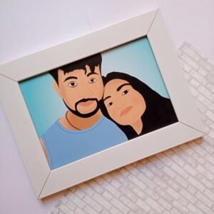 Zupppy Photo Frames Customised Photo Illustration Frame wooden