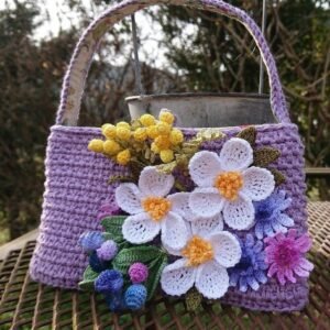 Zupppy Crochet Products Beautiful Crochet Flowery Handbag