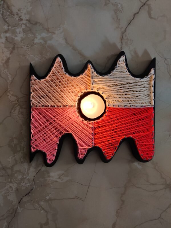 Zupppy Handmade Products String art tea light holder