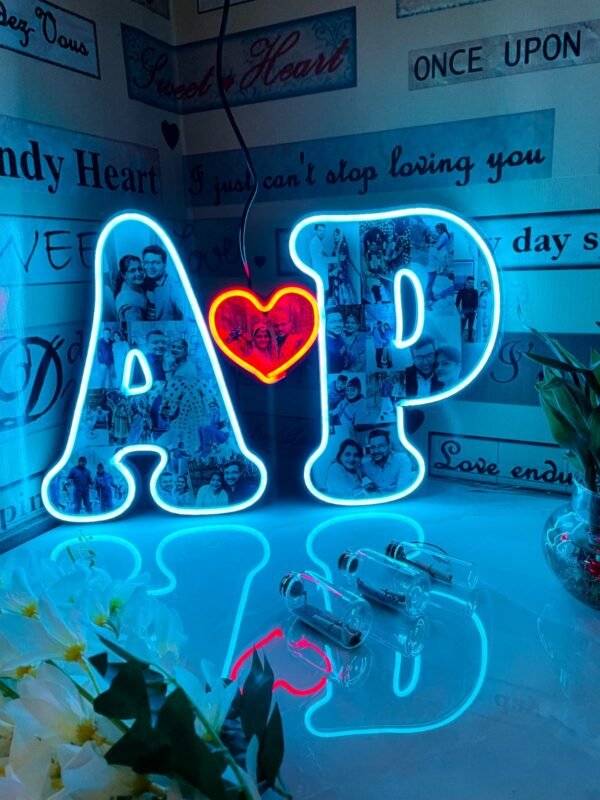 Zupppy Neon Light Couple Neon Initials
