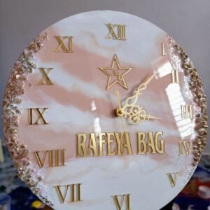 Zupppy Accessories Resin Wall Clock with name