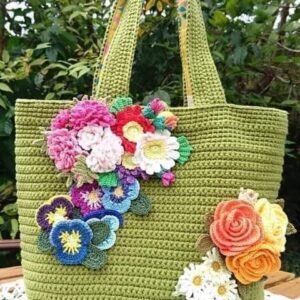 Zupppy Crochet Products Exquisite Crochet Rose Flower Handbags – Luxurious Statement Pieces