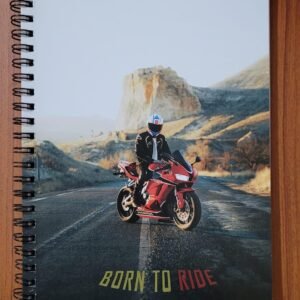 Zupppy Art & Craft Born To Ride Notepad | Bike Rider Notepad Cover with Notebook