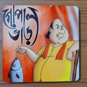 Zupppy Customized Gifts Gopal Bhar Square Magnet – Custom Fridge Magnet with Playful Design