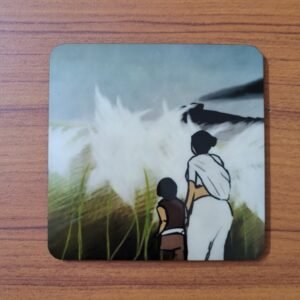 Zupppy Coasters Apu Durga Coasters – Hand-Painted Satyajit Ray’s “Apu Trilogy” Art Wooden Coasters