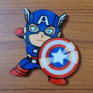 Zupppy Fridge Magnet Wooden Captain America Magnet for Fridge And Home Decor