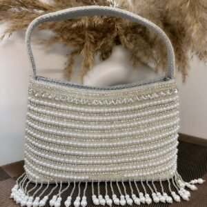 Zupppy Accessories Limited Edition Pearl Bucket Bag | Full Pearl Embellishment | Noor Bags