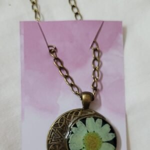 Zupppy Gifts Flower moon resin locket: celestial elegance captured in wearable art.