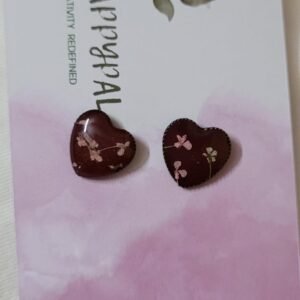 Zupppy Apparel Red Flower Resin Earrings