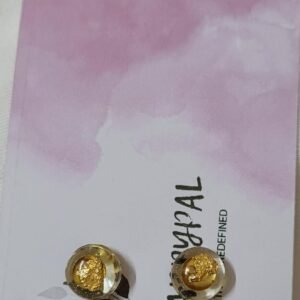 Zupppy Apparel Circle Gold Resin Earrings