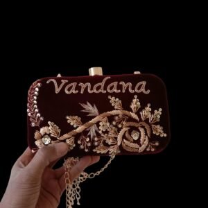 Zupppy Accessories Embroidered Customized Name Clutch