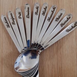 Zupppy Accessories Product Title: Engraved Stainless Steel Spoon / Fork – Personalized with Your Name