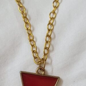 Zupppy Customized Gifts Red Blue Triangle Resin Locket