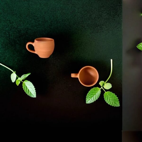 Zupppy Crockery & Utensils Handmade Organic Terracotta Clay Cup Set (Pack of 6) – Traditional Red Mitti Pottery