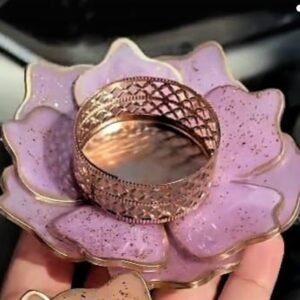 Zupppy Diyas & Candles Handmade Resin Tealight Candle Holder Diya – Customizable Colorful Diyas for Diwali & Home Decor