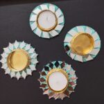 Zupppy Gifts Handcrafted Resin Tealight Holders for Diwali Decor – Set of 2