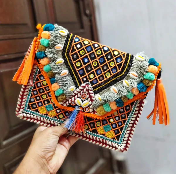 Zupppy Accessories Handcrafted Embroidered Boho Handbag – Unique Patchwork & Eco-Friendly Design for Casual & Festival Fashion