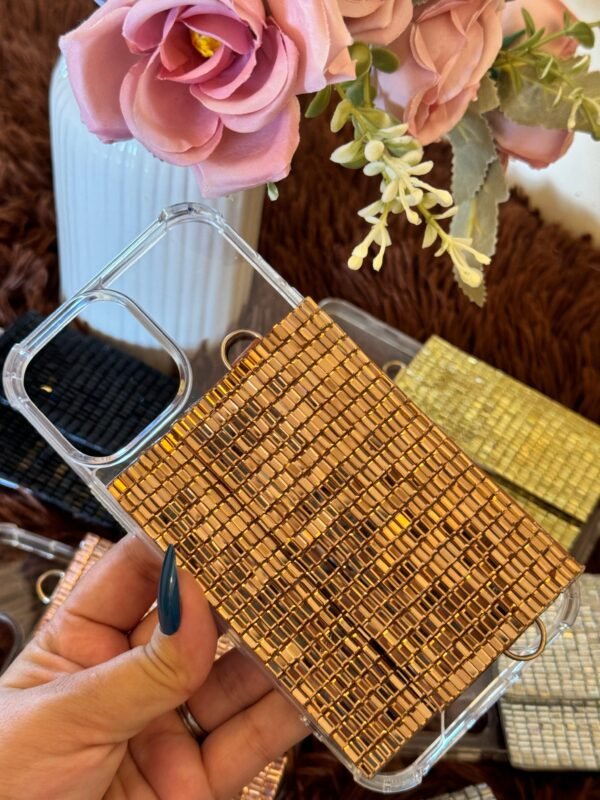 Zupppy Accessories Rhinestone Phone Case with Card Holder & Sling Strap – Stylish & Functional