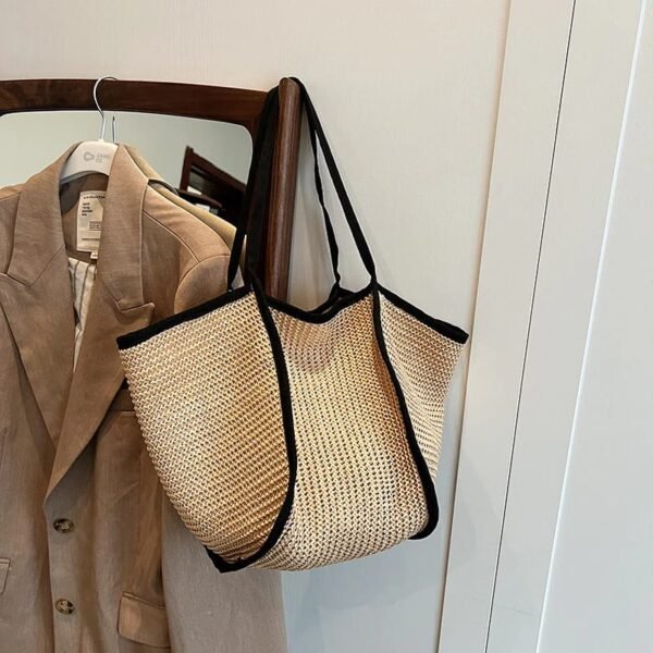 Zupppy Accessories Trendy One-Shoulder Straw Woven Handbag – Eco-Friendly Style for All Occasions