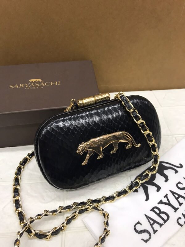 Zupppy Accessories Sabyasachi Clutch Replica – PU & Synthetic Material, With Box, Branded Dust Cover & Inner Tag (10×7 Inches)