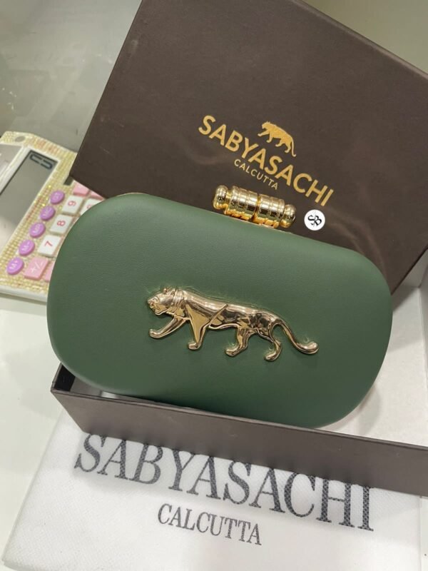 Zupppy Accessories Sabyasachi Clutch Replica – PU & Synthetic Material, Branded Dust Cover, Box Packed