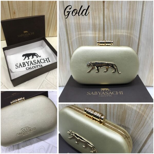Zupppy Accessories Sabyasachi Clutch Replica – PU & Synthetic Material, Branded Dust Cover, Box Packed