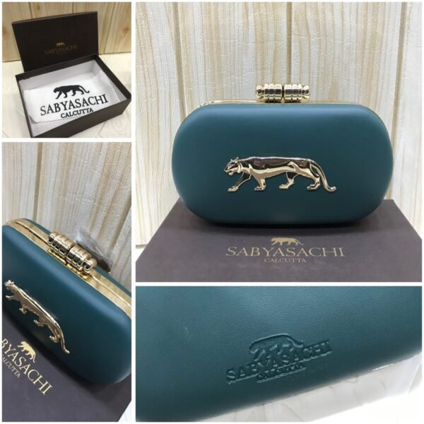 Zupppy Accessories Sabyasachi Clutch Replica – PU & Synthetic Material, Branded Dust Cover, Box Packed