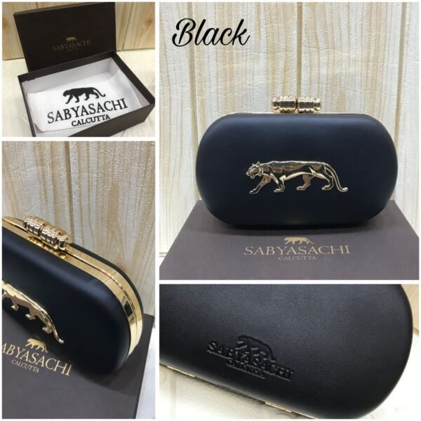 Zupppy Accessories Sabyasachi Clutch Replica – PU & Synthetic Material, Branded Dust Cover, Box Packed
