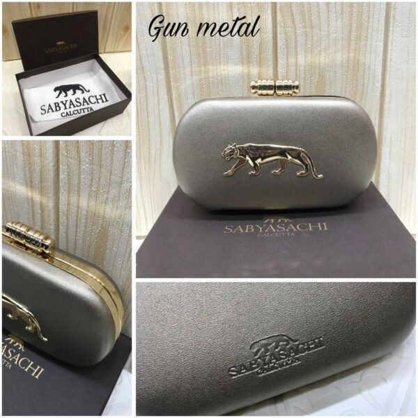 Zupppy Accessories Sabyasachi Clutch Replica – PU & Synthetic Material, Branded Dust Cover, Box Packed